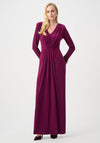 Joseph Ribkoff Silky Knit with Fringe Midi Dress, Berry Pink