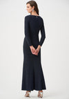 Joseph Ribkoff Sparkle Knit Wrap Gown, Navy