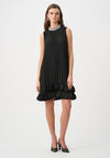 Joseph Ribkoff Pleated Embellished A-Line Midi Dress, Black