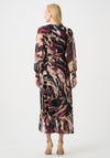 Joseph Ribkoff Chiffon Printed Wrap Midi Dress, Black Multi