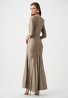 Joseph Ribkoff Long Sleeved Wrap Midi Dress, Beige