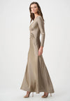 Joseph Ribkoff Long Sleeved Wrap Midi Dress, Beige