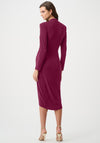 Joseph Ribkoff Silky Knit Wrap Midi Dress, Purple