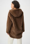 Joseph Ribkoff Faux Fur Hooded Coat, Brown