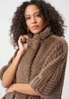 Joseph Ribkoff Faux Fur Cape-Style Jacket, Brown