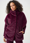 Joseph Ribkoff Faux Fur Boxy Vest, Purple