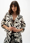 Joseph Ribkoff Abstract Print Cropped Shirt, Cream Multi