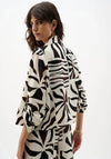 Joseph Ribkoff Abstract Print Cropped Shirt, Cream Multi