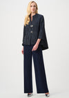 Joseph Ribkoff Foil Textured Jacquard Trapeze Jacket, Navy