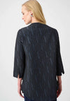 Joseph Ribkoff Foil Textured Jacquard Trapeze Jacket, Navy