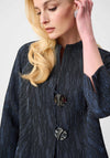 Joseph Ribkoff Foil Textured Jacquard Trapeze Jacket, Navy