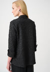 Joseph Ribkoff Textured Jacquard Lapel Collar Jacket, Black