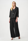 Joseph Ribkoff Textured Jacquard Lapel Collar Jacket, Black