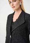Joseph Ribkoff Textured Jacquard Lapel Collar Jacket, Black