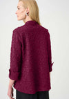 Joseph Ribkoff Textured Jacquard Lapel Collar Jacket, Berry Pink