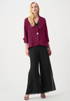 Joseph Ribkoff Textured Jacquard Lapel Collar Jacket, Berry Pink