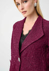 Joseph Ribkoff Textured Jacquard Lapel Collar Jacket, Berry Pink