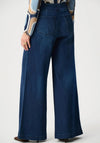 Joseph Ribkoff Featherwave Palazzo High Waisted Jeans, Dark Denim Blue