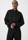 Joseph Ribkoff Half-Zip Textured Sweater, Black