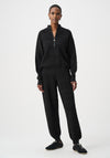 Joseph Ribkoff Half-Zip Textured Sweater, Black