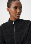 Joseph Ribkoff Half-Zip Textured Sweater, Black