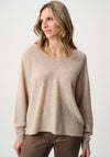 Joseph Ribkoff Cashmere with Rhinestones Sweater, Light Beige