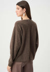 Joseph Ribkoff Cashmere with Rhinestones Sweater, Brown