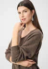 Joseph Ribkoff Cashmere with Rhinestones Sweater, Brown