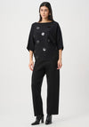 Joseph Ribkoff Boxy Embroidered Sweater, Black
