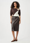 Joseph Ribkoff Argyle Pattern Crewneck Jumper, Brown Multi