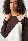 Joseph Ribkoff Argyle Pattern Crewneck Jumper, Brown Multi