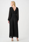 Joseph Ribkoff Chiffon Wide Leg Wrap Jumpsuit, Black