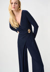 Joseph Ribkoff Silky Knit Wide Leg Jumpsuit, Navy