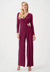 Joseph Ribkoff Silky Knit Wide Leg Jumpsuit, Berry Pink