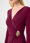 Joseph Ribkoff Silky Knit Wide Leg Jumpsuit, Berry Pink