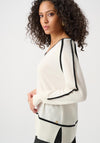 Joseph Ribkoff Contrast-Trim Knitted Sweater, Cream and Black