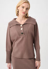 Joseph Ribkoff Shawl Neck Jumper, Taupe