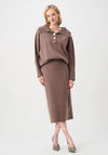 Joseph Ribkoff Shawl Neck Jumper, Taupe
