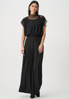 Joseph Ribkoff Chiffon and Silky Knit Mesh Top, Black
