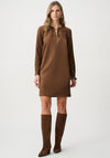 Joseph Ribkoff Suede with Link Detail Mini Dress, Brown