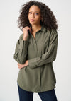Joseph Ribkoff Rhinestone Detail Blouse, Khaki Green