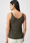 Joseph Ribkoff Rhinestone Knitted Camisole, Green