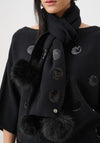 Joseph Ribkoff Knitted with Sequins Scarf, Black