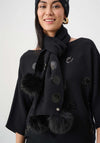 Joseph Ribkoff Knitted with Sequins Scarf, Black