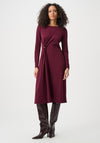 Joseph Ribkoff Scuba Sheath Midi Dress, Wine