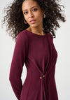 Joseph Ribkoff Scuba Sheath Midi Dress, Wine