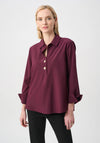 Joseph Ribkoff Button Detail Blouse, Purple