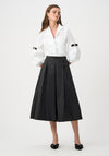Joseph Ribkoff Pleated A-Line Skirt, Black