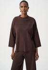 Joseph Ribkoff Edit 57 Mock Neckline Top, Brown