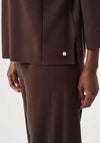 Joseph Ribkoff Edit 57 Mock Neckline Top, Brown